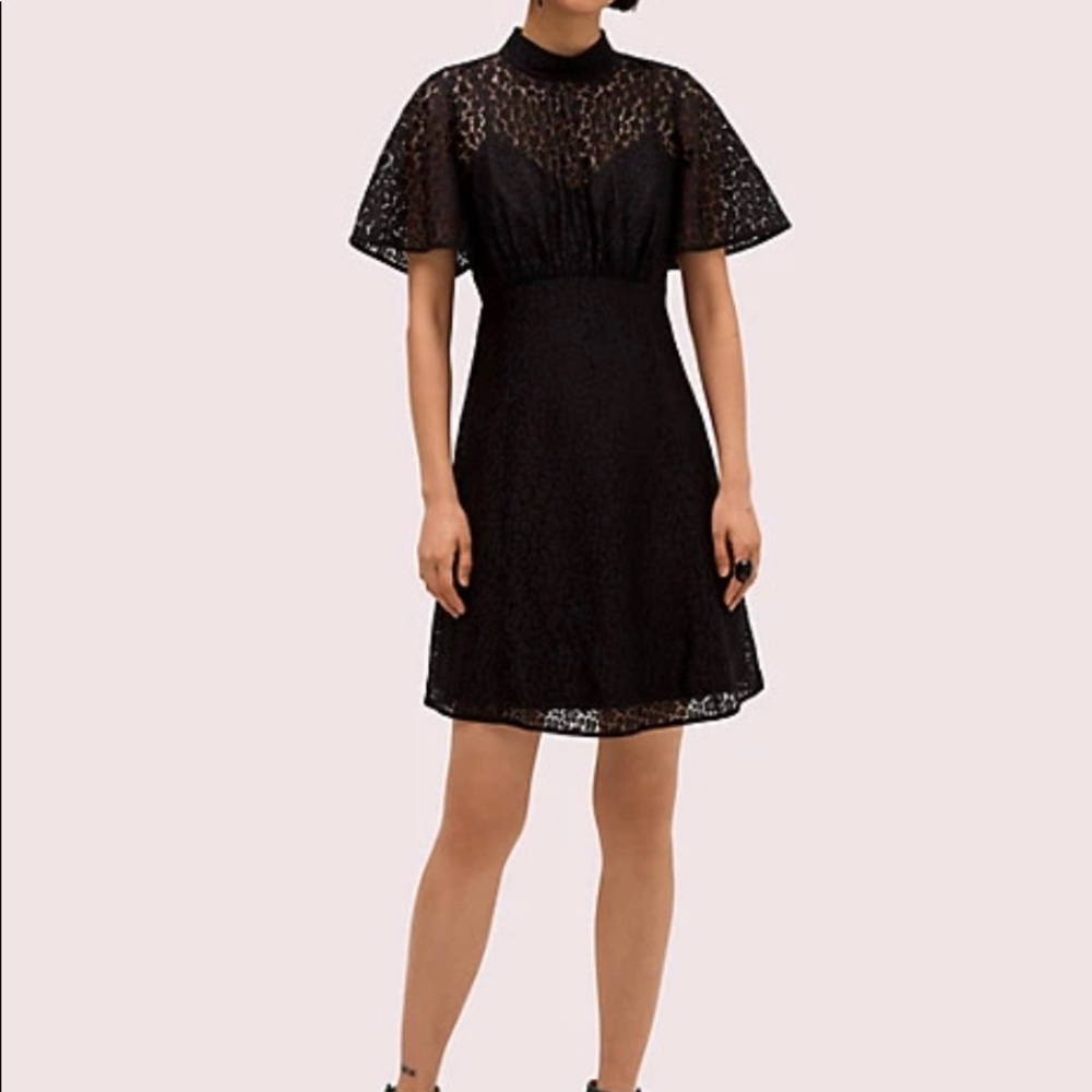 Kate Spade Flora Leopard Lace Mini Dress